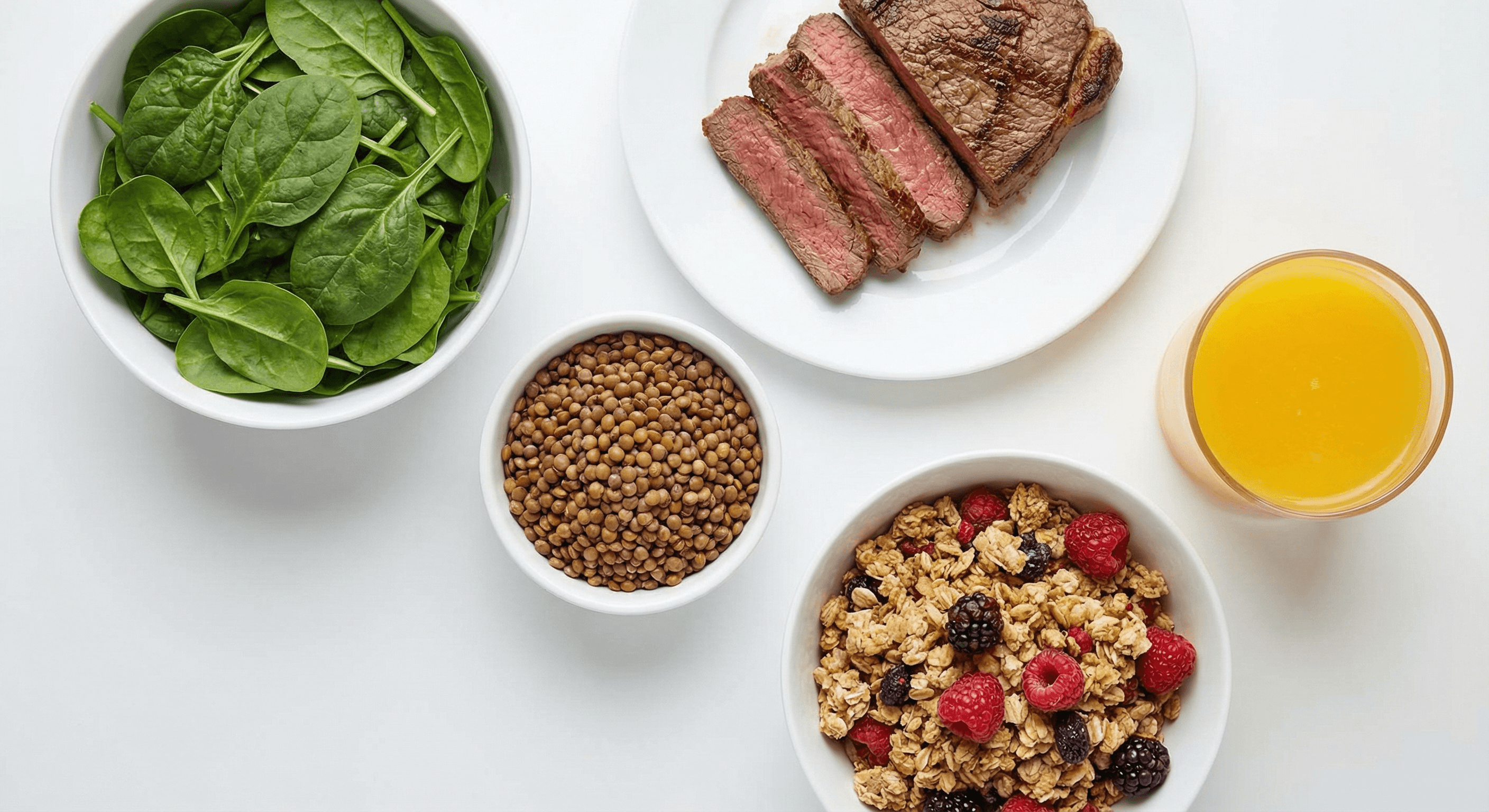 Iron-rich foods used in a sports nutrition education resource