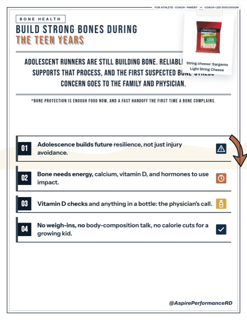 Build Strong Bones During the Teen Years printed sheet