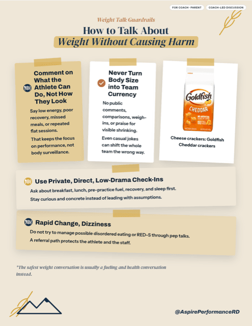 How to Talk About Weight Without Causing Harm printed sheet