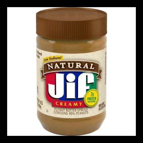 Jif Natural Creamy peanut butter package