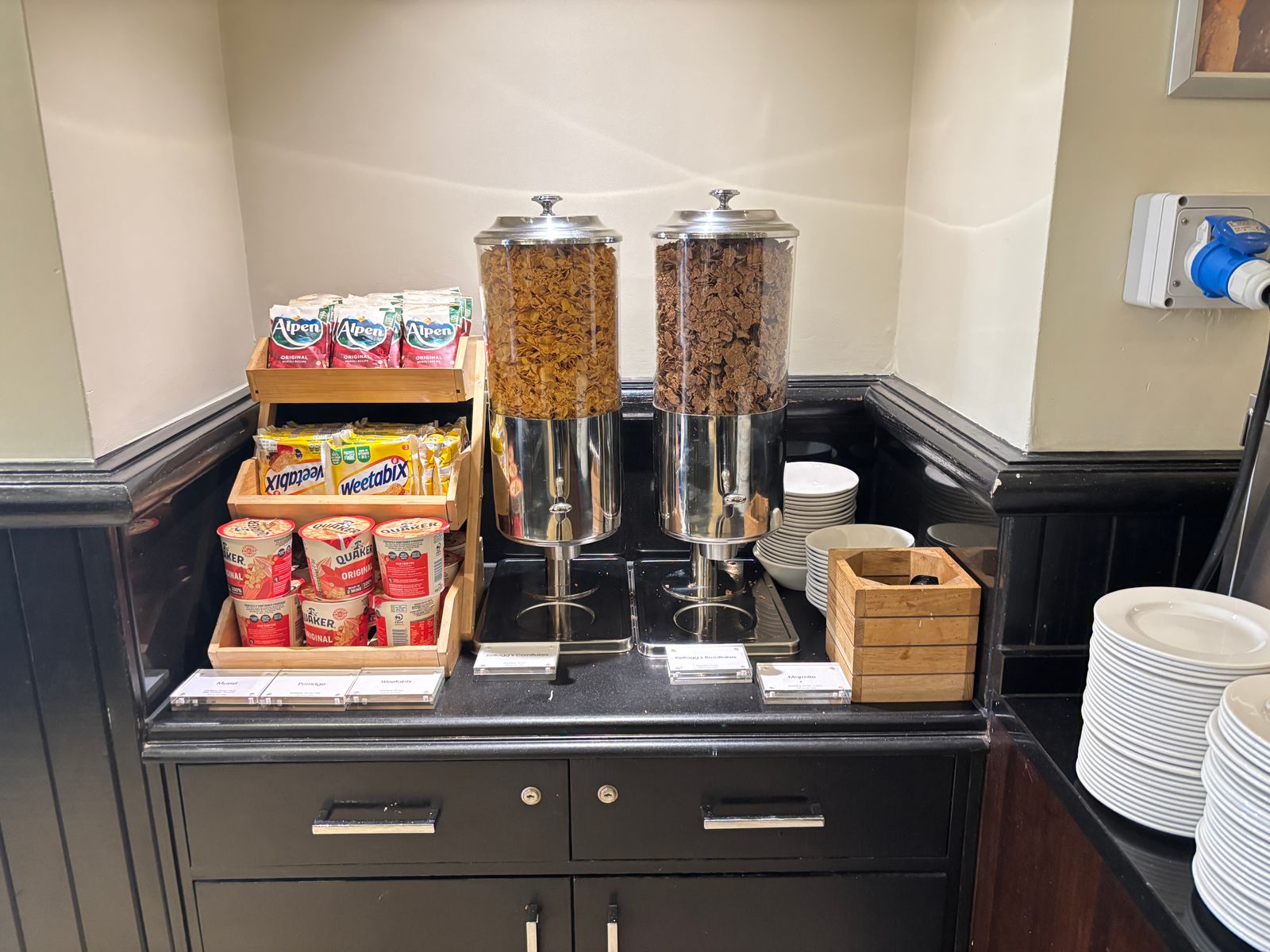 Real hotel breakfast food example