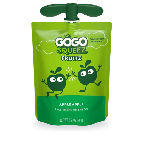 Applesauce pouch: GoGo squeeZ applesauce package