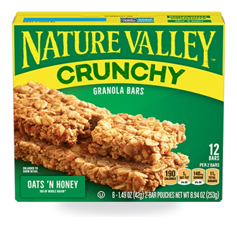 Granola bar: Nature Valley granola bars package