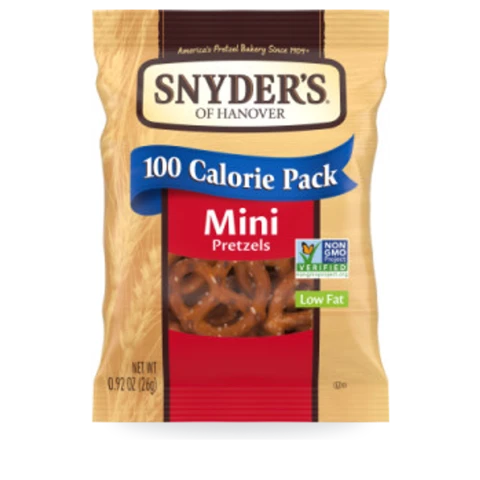 Pretzels: Snyder's Mini Pretzels package
